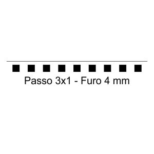 Ferramenta Matriz EX Passo 3x1 Furo Quadrado 4 mm-954